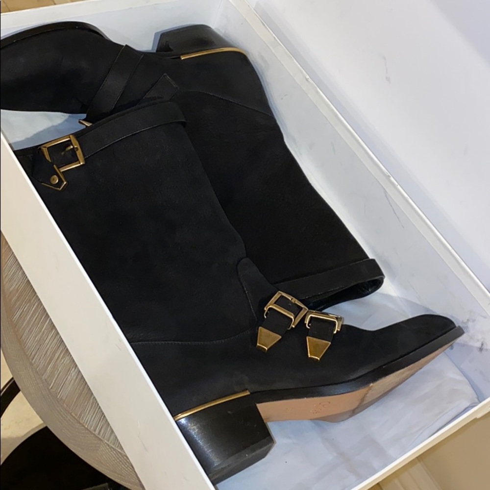 Chlo Black Buckles Boots - image 5